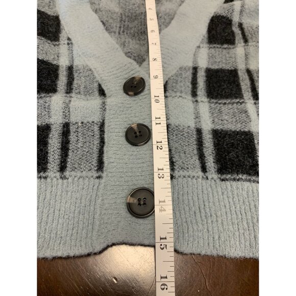 Arizona Jeans Co. Plaid Y2K Cropped Button Up Sweater Size S - Picture 5 of 8